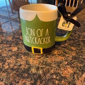 Rae Dunn x ELF Design Suit "SON OF A NUTCRACKER" Ceramic Coffee Mug NEW